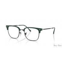 Ray Ban New Clubmaster Optics Green On Black Frame RB7216F Eyeglasses