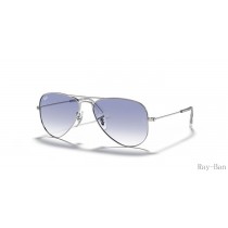 Ray Ban Aviator Kids Silver And Light Blue RB9506S Sunglasses
