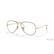 Ray Ban Aviator Optics Gold Frame RB6489 Eyeglasses