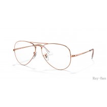 Ray Ban Aviator Optics Rose Gold Frame RB6489 Eyeglasses