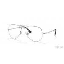 Ray Ban Aviator Optics Silver Frame RB6489 Eyeglasses