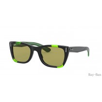 Ray Ban Caribbean Green Fluo Black And Green Photochromic RB2248 Sunglasses