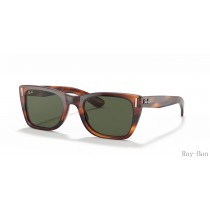 Ray Ban Caribbean Striped Havana And Green RB2248 Sunglasses