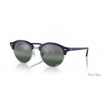 Ray Ban Clubround Chromance Blue On Silver And Silver/Blue RB4246 Sunglasses