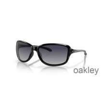 Oakley Cohort Grey Gradient Polarized Lenses with Polished Black Frame Sunglasses