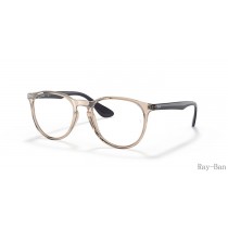 Ray Ban Erika Optics Transparent Brown Frame RB7046 Eyeglasses