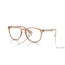 Ray Ban Erika Optics Transparent Brown Frame RB7046 Eyeglasses