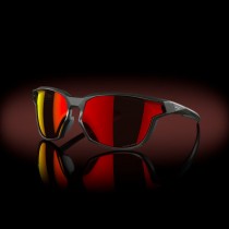 Oakley Kaast Prizm Ruby Lenses with Matte Grey Smoke Frame Sunglasses