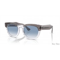 Ray Ban Mega Hawkeye Grey On Transparent And Blue RB0298SF Sunglasses