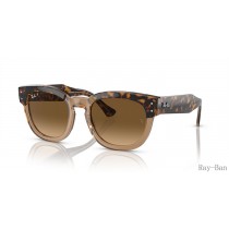 Ray Ban Mega Hawkeye Havana On Transparent Brown And Brown RB0298SF Sunglasses