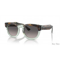 Ray Ban Mega Hawkeye Havana On Transparent Green And Grey RB0298S Sunglasses