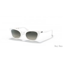 Ray Ban Miss Burbank Kids White And Grey RB9099S Sunglasses