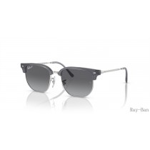 Ray Ban New Clubmaster Kids Opal Blue On Silver And Grey RB9116S Sunglasses