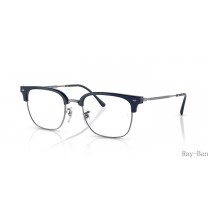 Ray Ban New Clubmaster Optics Blue On Gunmetal Frame RB7216F Eyeglasses