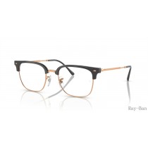 Ray Ban New Clubmaster Optics Dark Grey On Rose Gold Frame RB7216F Eyeglasses