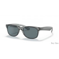Ray Ban New Wayfarer Classic Transparent Grey And Blue RB2132F Sunglasses