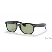 Ray Ban New Wayfarer Washed Lenses Black And Green RB2132F Sunglasses