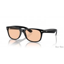 Ray Ban New Wayfarer Washed Lenses Black And Pink RB2132F Sunglasses