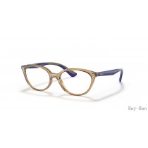 Ray Ban Optics Kids Transparent Light Brown Frame RY1612 Eyeglasses