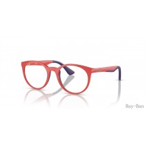 Ray Ban Optics Kids Bio-based Red On Blue Frame RY1628 Eyeglasses