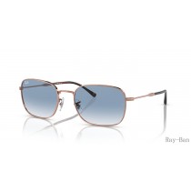 Ray Ban Rose Gold And Blue RB3706 Sunglasses