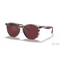 Ray Ban Striped Bordeaux Havana And Dark Violet RB4306 Sunglasses