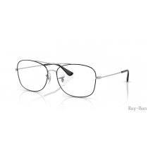 Ray Ban Optics Black On Silver Frame RB6499 Eyeglasses