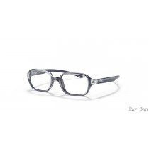 Ray Ban Optics Kids Transparent On Blue Frame RY9074V Eyeglasses