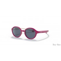 Ray Ban Kids Fuxia On Cream And Grey RB9075S Sunglasses