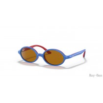 Ray Ban Kids Blue On Red And Brown RB9145S Sunglasses