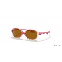 Ray Ban Kids Transparent Light Red And Brown RB9187S Sunglasses