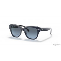 Ray Ban State Street Kids Blue On Transparent Grey And Grey RB9186S Sunglasses