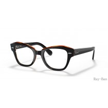 Ray Ban State Street Optics Black On Brown Frame RB5486 Eyeglasses