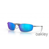 Oakley Whisker Prizm Sapphire Polarized Lenses with Satin Chrome Frame Sunglasses
