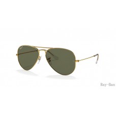 Ray Ban Aviator Classic Gold And Green RB3025 Sunglasses