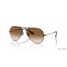 Ray Ban Aviator Gradient Black And Brown RB3025 Sunglasses