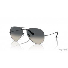 Ray Ban Aviator Gradient Gunmetal And Grey RB3025 Sunglasses