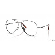 Ray Ban Aviator Ii Titanium Optics Silver Frame RB8225V Eyeglasses