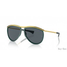 Ray Ban Aviator Olympian Transparent Green And Blue RB2219 Sunglasses