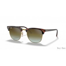 Ray Ban Clubmaster Flash Lenses Gradient Red Havana And Green RB3016 Sunglasses