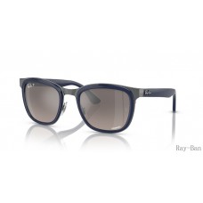 Ray Ban Clyde Blue On Gunmetal And Silver RB3709 Sunglasses