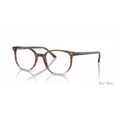 Ray Ban Elliot Optics Striped Brown/Red Frame RB5397 Eyeglasses