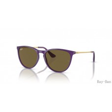 Ray Ban Erika Kids Opal Violet And Dark Brown RB9060S Sunglasses