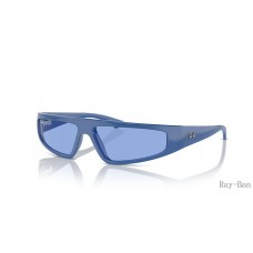 Ray Ban Izaz Bio-based Electric Blue And Blue RB4432 Sunglasses