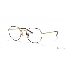 Ray Ban Jack Optics Havana On Gold Frame RB6465 Eyeglasses