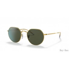 Ray Ban Jack Gold And Green RB3565 Sunglasses