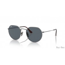 Ray Ban Jack Titanium Gunmetal And Blue RB8165 Sunglasses
