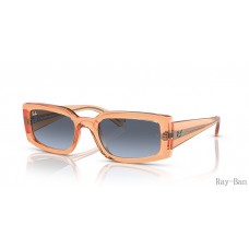 Ray Ban Kiliane Bio-based Transparent Orange And Blue RB4395 Sunglasses