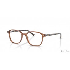 Ray Ban Leonard Optics Transparent Brown Frame RB5393 Eyeglasses