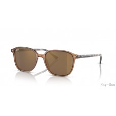 Ray Ban Leonard Transparent Brown And Light Brown RB2193F Sunglasses